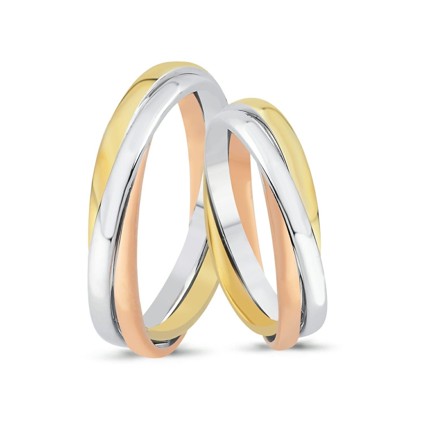 Paar goldene Eheringe im Set