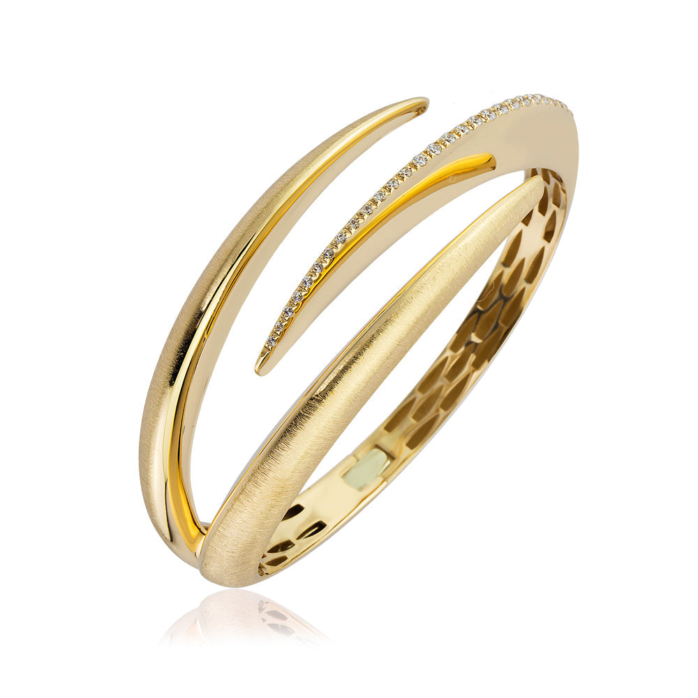 Fialora Armband aus 14 Karat Massivgold mit Steindetails