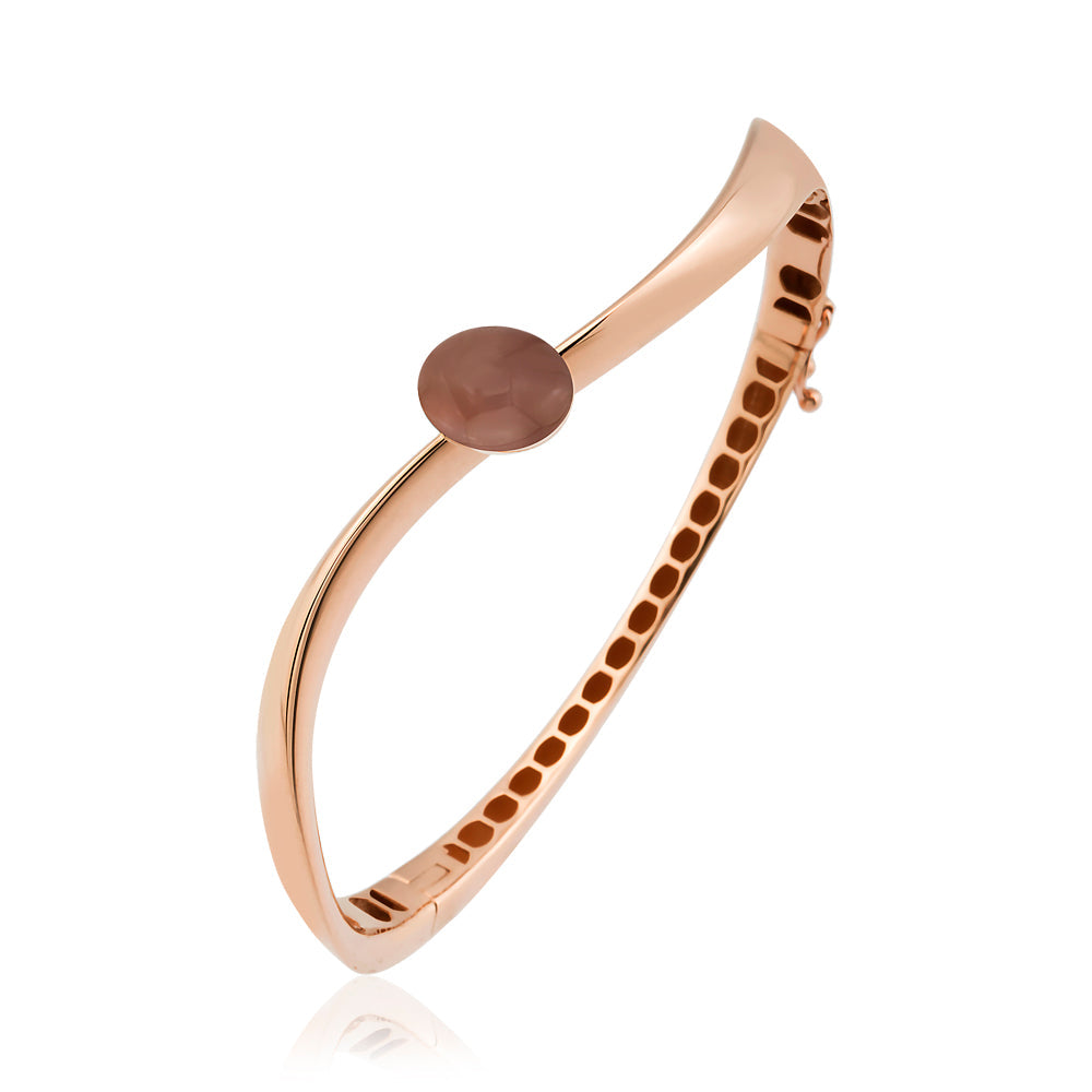 Auralis Armband aus 14 Karat Massivgold mit Steindetail Roségold