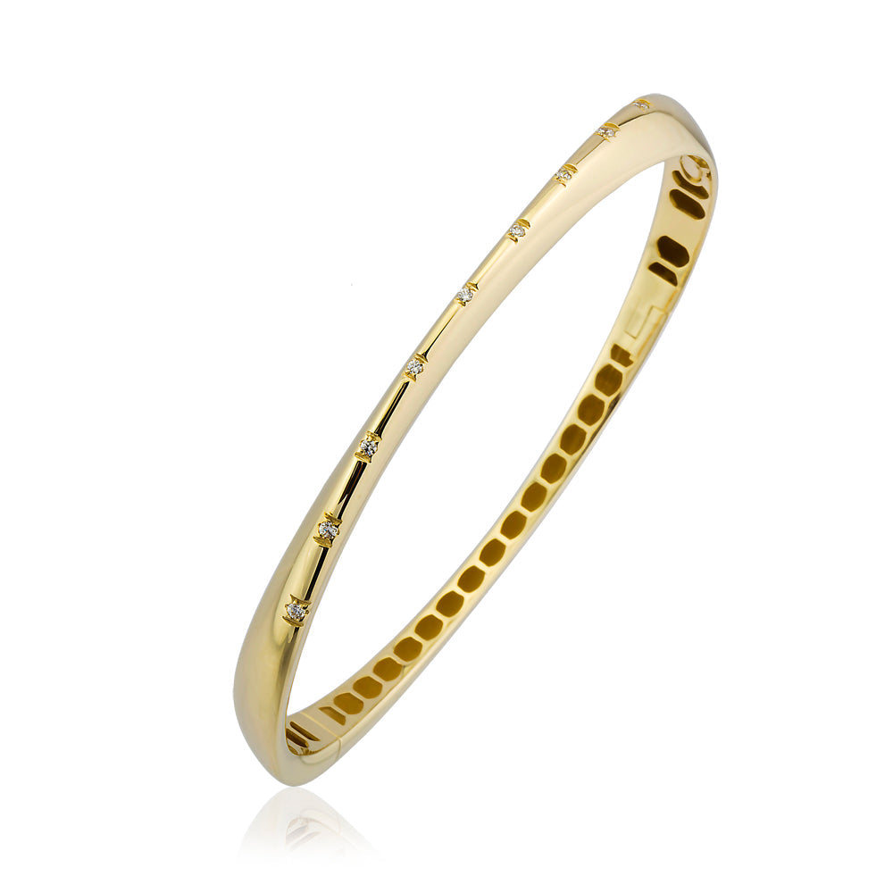 Miran Armband aus 14 Karat Massivgold mit Steindetails