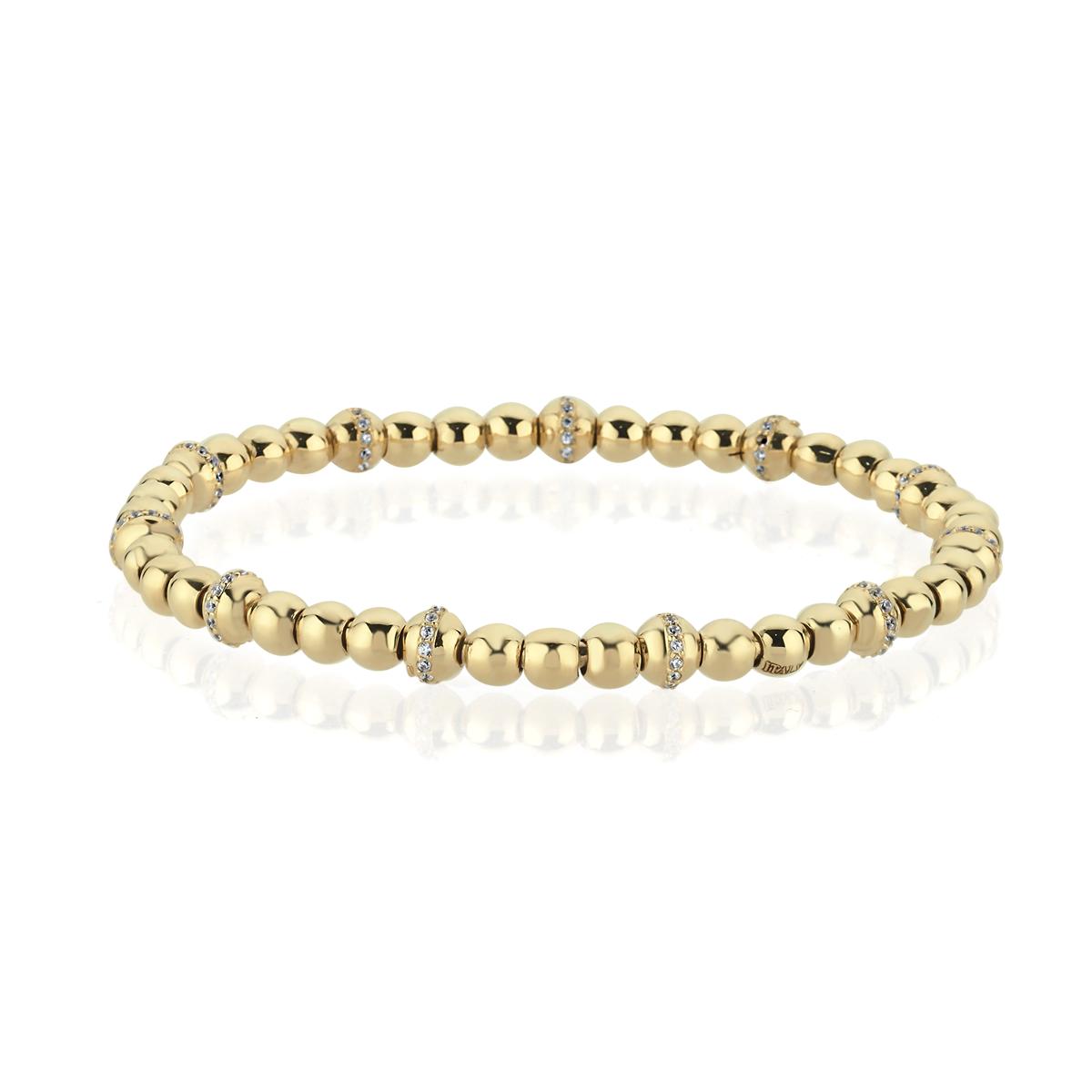 Cylira Armband aus 14 Karat Massivgold mit Steindetails