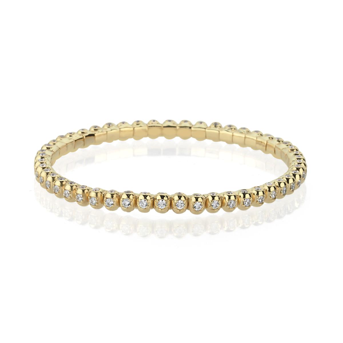 Aetheris Armband aus 14 Karat Massivgold mit Steindetails