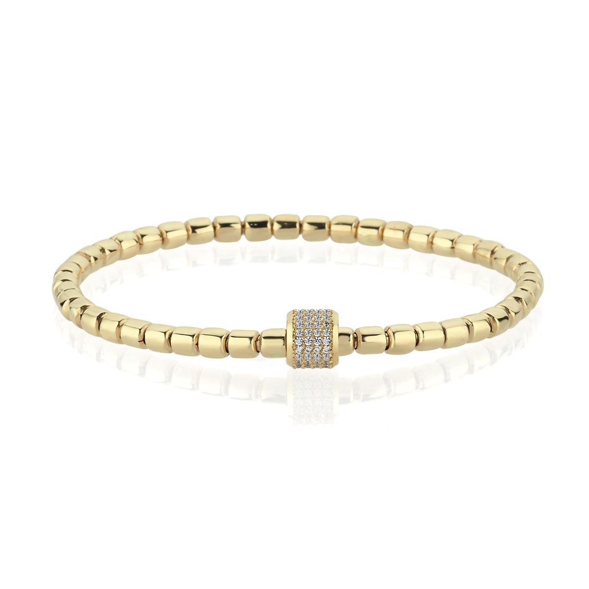Valeria Armband aus 14 Karat Massivgold mit Steindetails