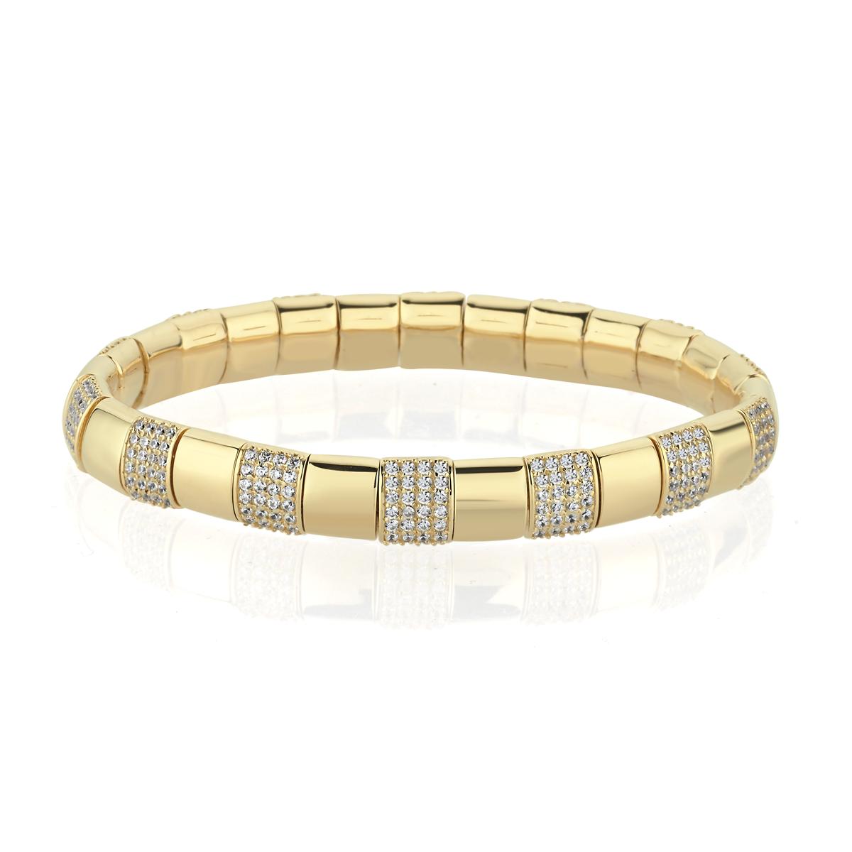 Nymeris Armband aus 14 Karat Massivgold mit Steindetails