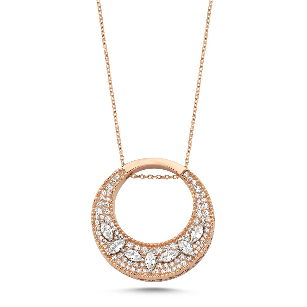 Calypso Halskette aus 14-karätigem Massivgold mit Steindetails