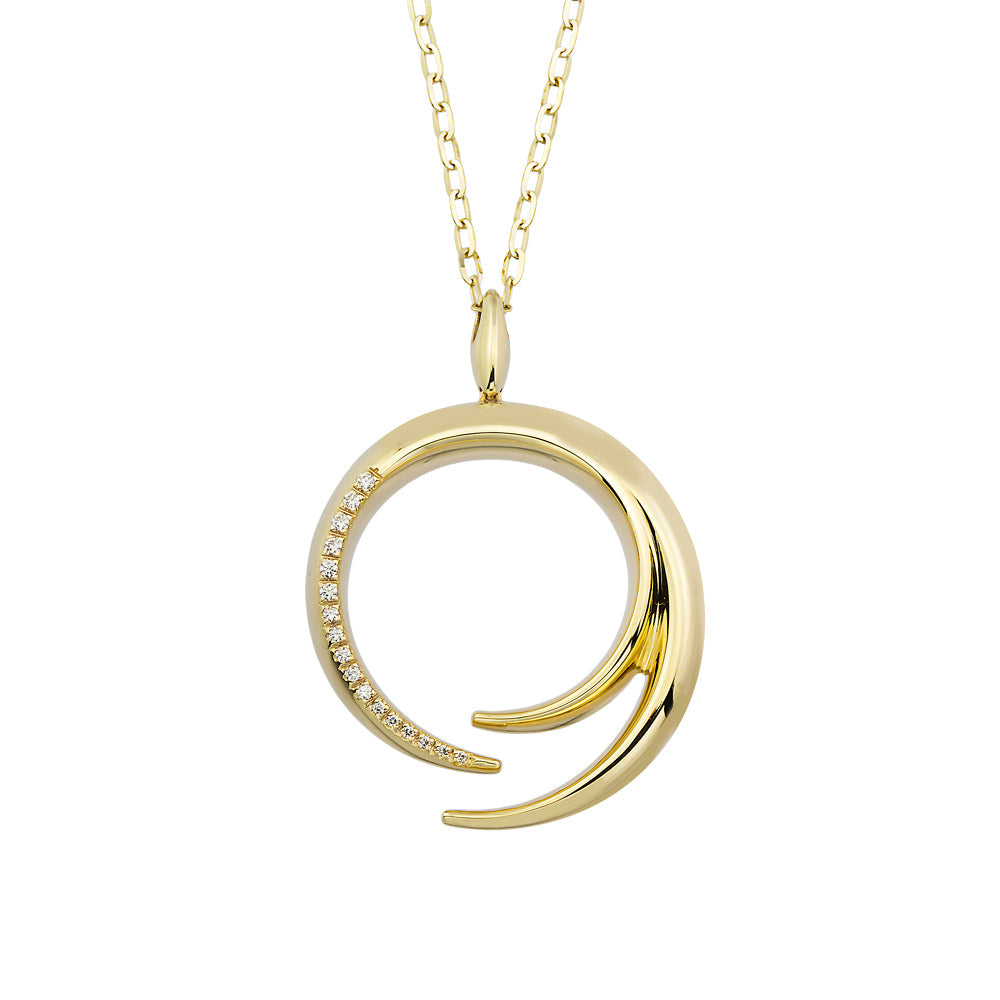 Hespera Halskette aus 14-karätigem Massivgold mit Steindetails