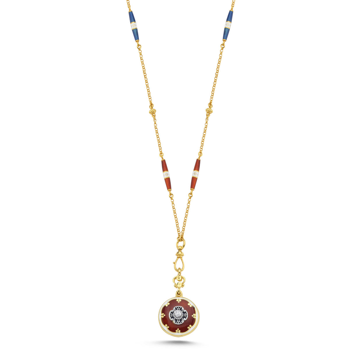 Celestial Medallion Halskette aus 18-karätigem Massivgold