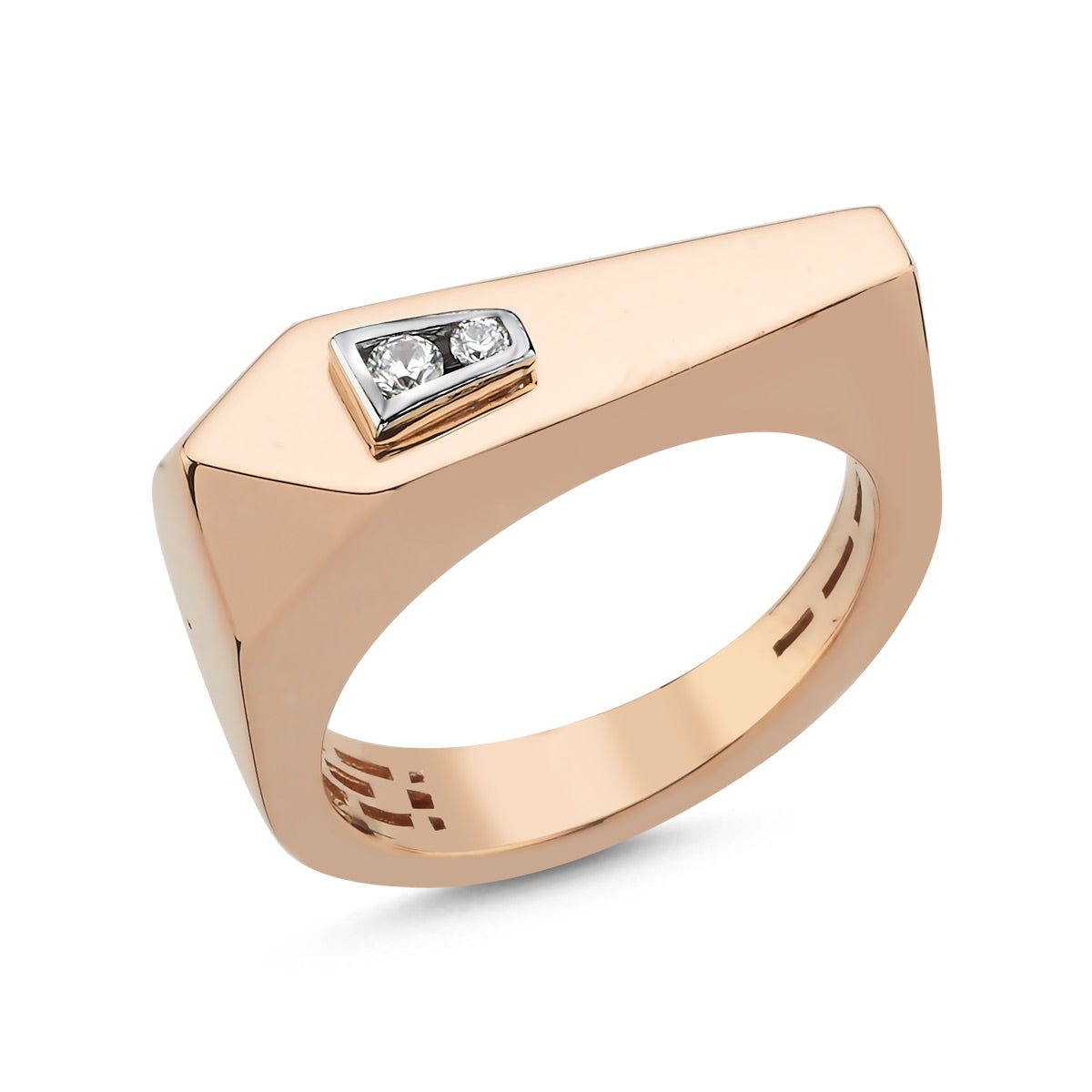 Aria Ring aus 14 Karat Massivgold mit Steindetails