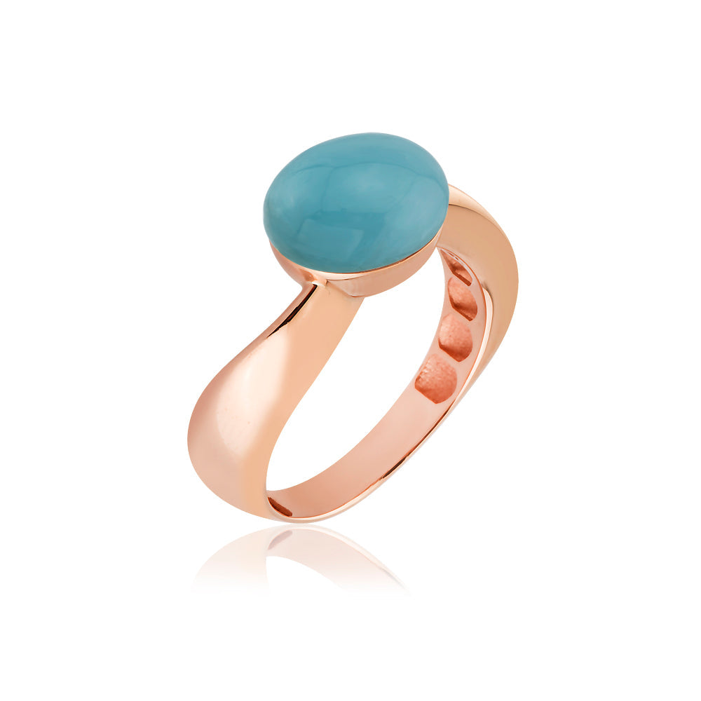 Auralis Ring in 14K Solid Gold with Stone Details