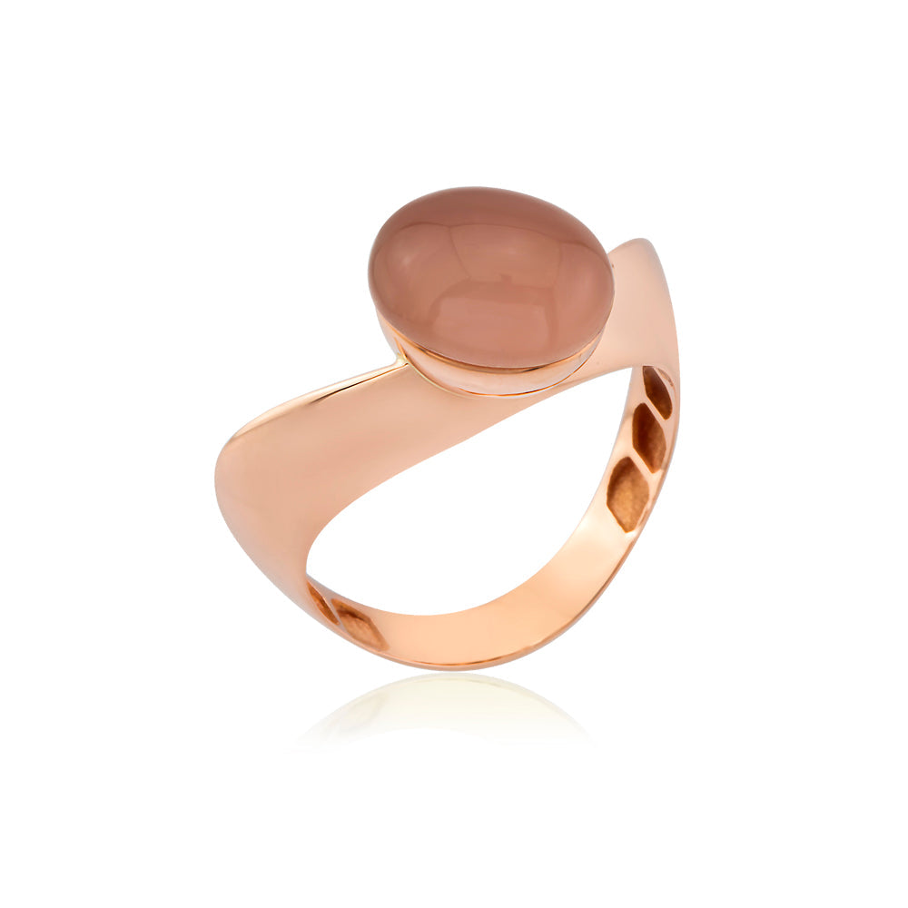 Auralis Ring aus 14 Karat Massivgold mit Steindetails