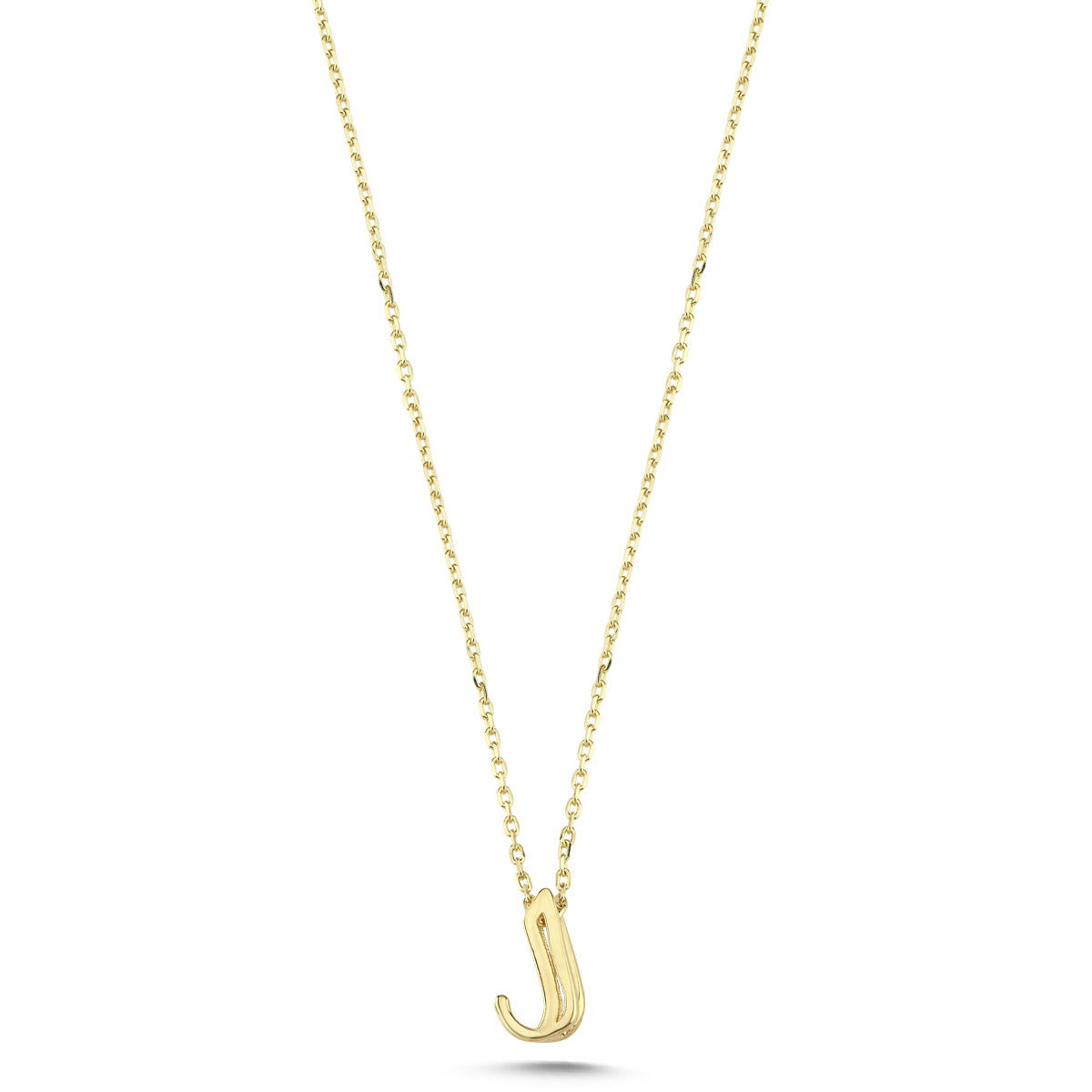 14 Karat Gelbgold-Monogramm-Halskette