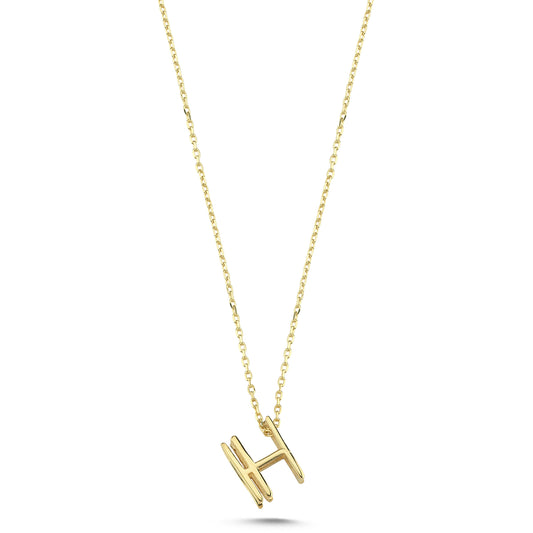 14k Yellow Gold Initial Necklace