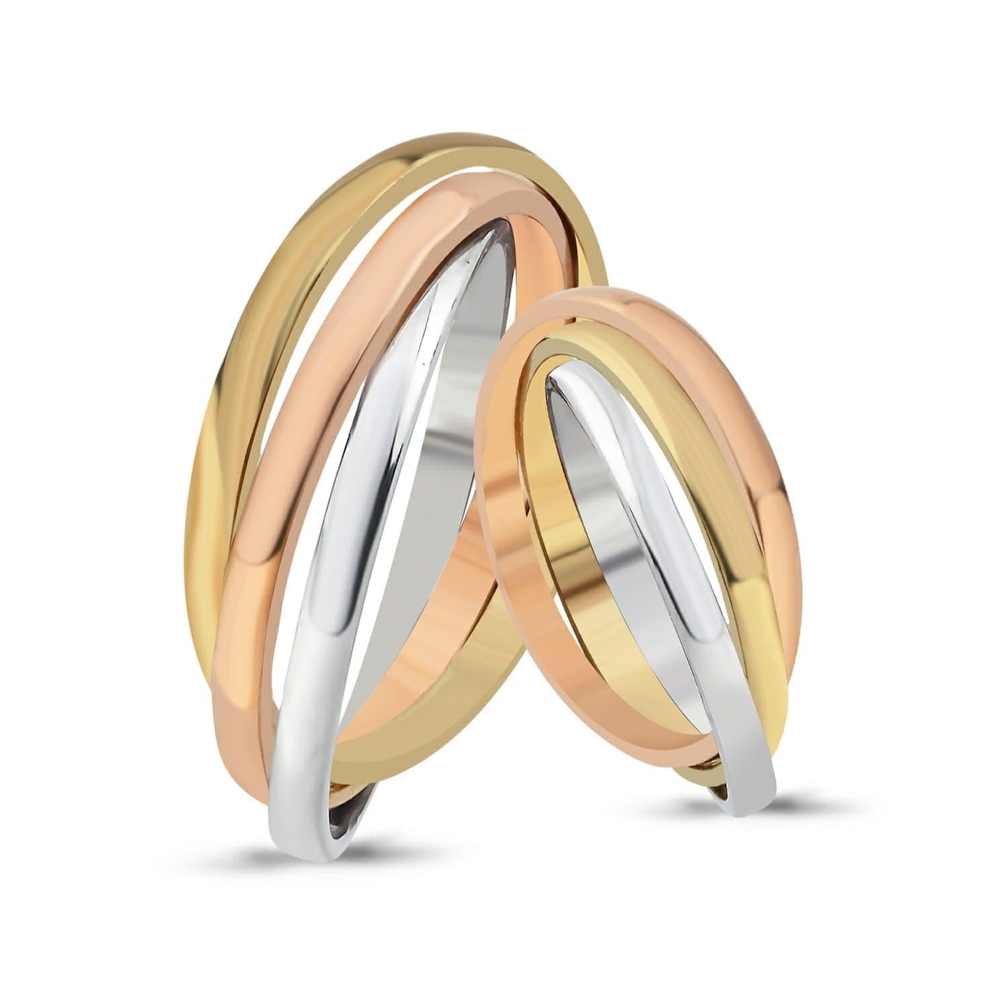 Paar goldene Eheringe im Set