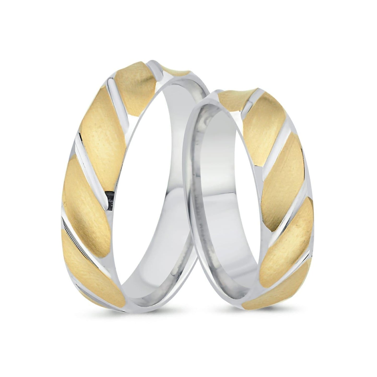 Paar goldene Eheringe im Set