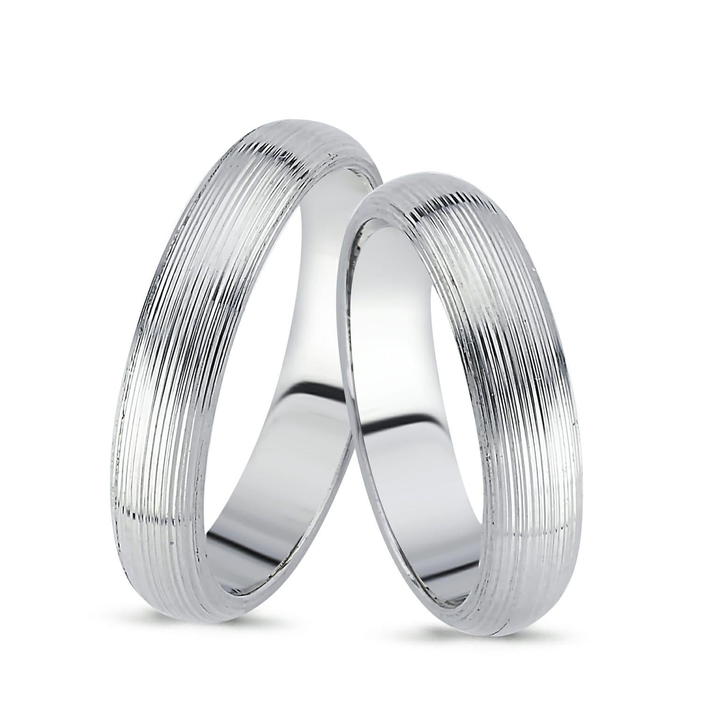 Couple Gold Wedding Ring Set