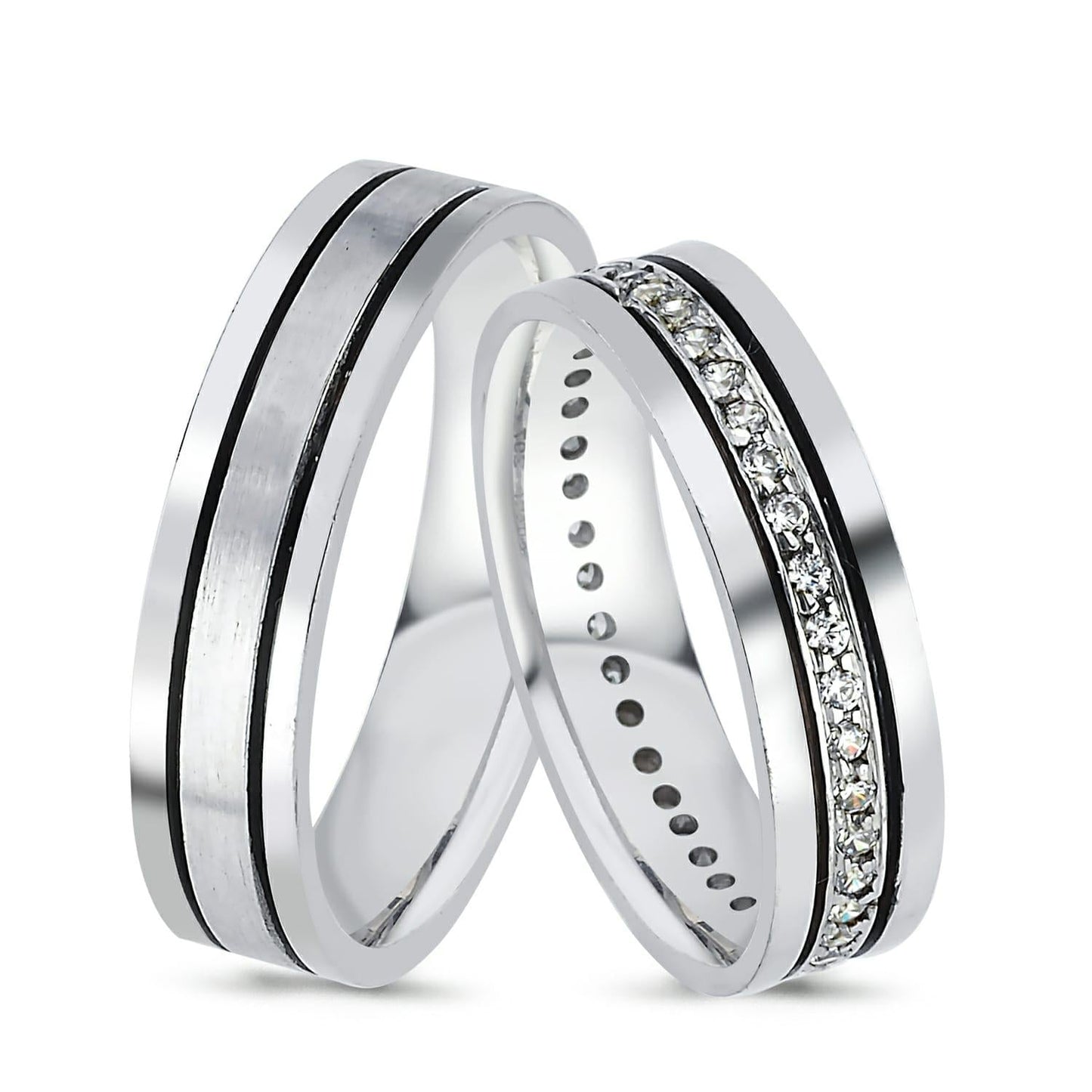 Paar goldene Eheringe im Set