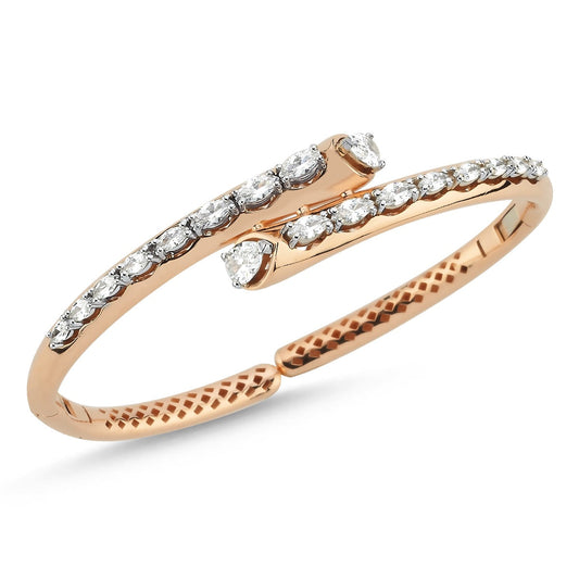 Seryndra Bracelet in 14K Solid Gold with Stone Details
