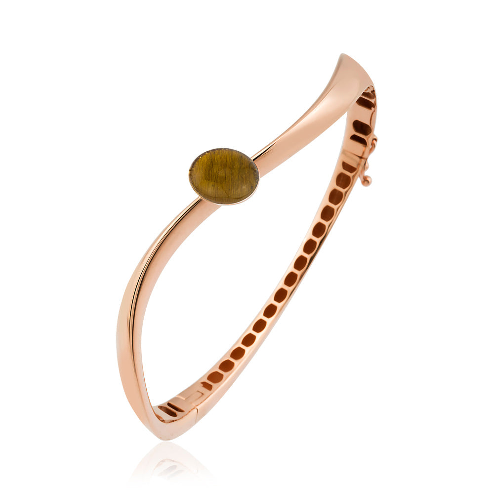 Auralis Bracelet in 14K Solid Gold with Stone Detail