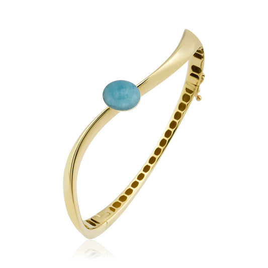 Auralis Bracelet in 14K Solid Gold with Stone Detail
