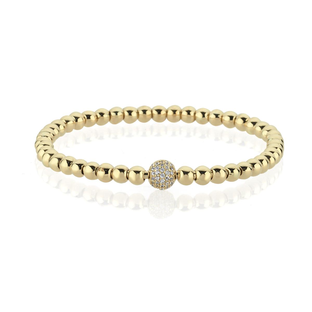 Elanora Armband aus 14 Karat Massivgold mit Steindetails