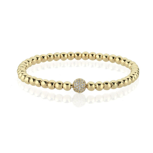 Elanora Armband aus 14 Karat Massivgold mit Steindetails