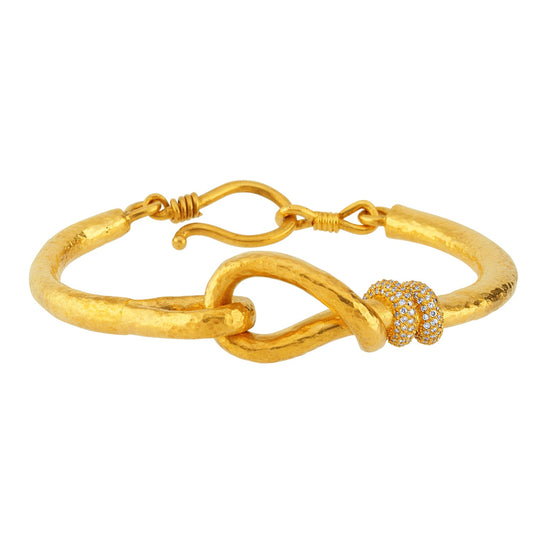 Lunara 24K Gold Bracelet with Diamond 
