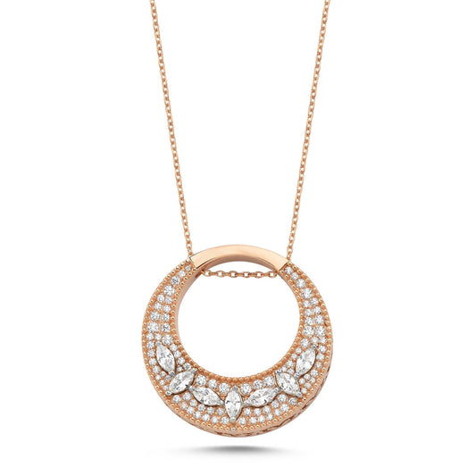 Calypso Necklace in 14K Solid Gold with Stone Details