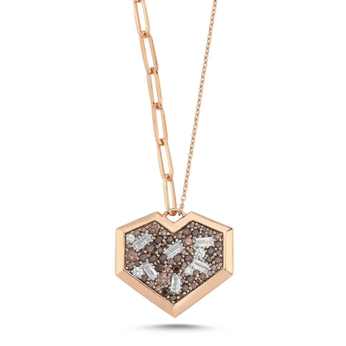 Venus Halskette aus 14-karätigem Massivgold mit Steindetails