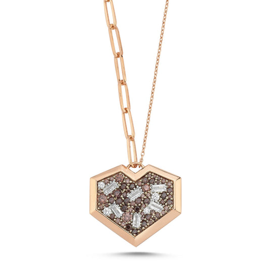 Venus Halskette aus 14-karätigem Massivgold mit Steindetails