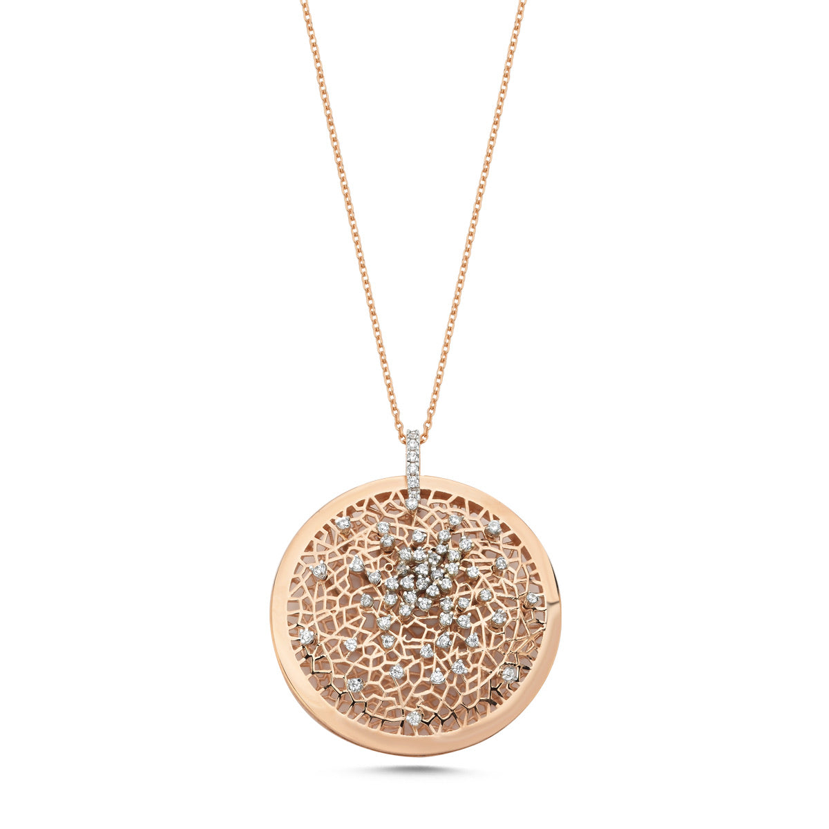 Orion Halskette aus 14-karätigem Massivgold mit Steindetails