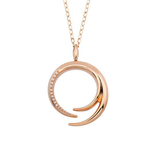 Hespera Necklace in 14K Solid Gold with Stone Details