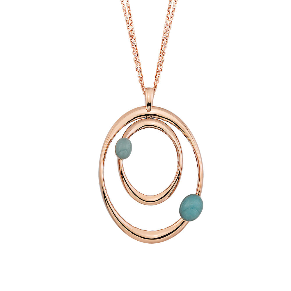 Thalia Halskette aus 14-karätigem Massivgold mit Steindetails