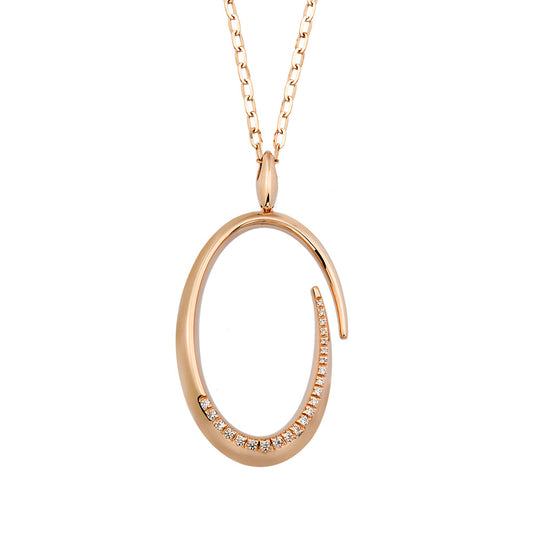 Helia Necklace in 14K Solid Gold with Stone Details