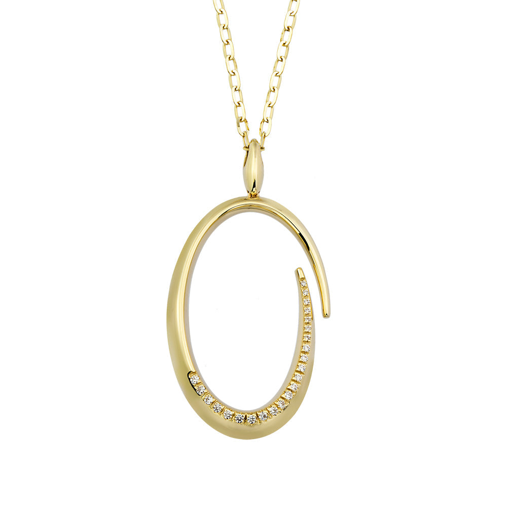 Helia Halskette aus 14-karätigem Massivgold mit Steindetails