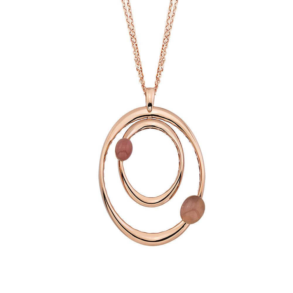 Thalia Halskette aus 14-karätigem Massivgold mit Steindetails