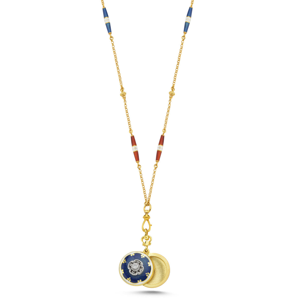 Celestial Medallion Halskette aus 18-karätigem Massivgold