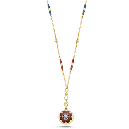 Celestial Medallion Halskette aus 18-karätigem Massivgold