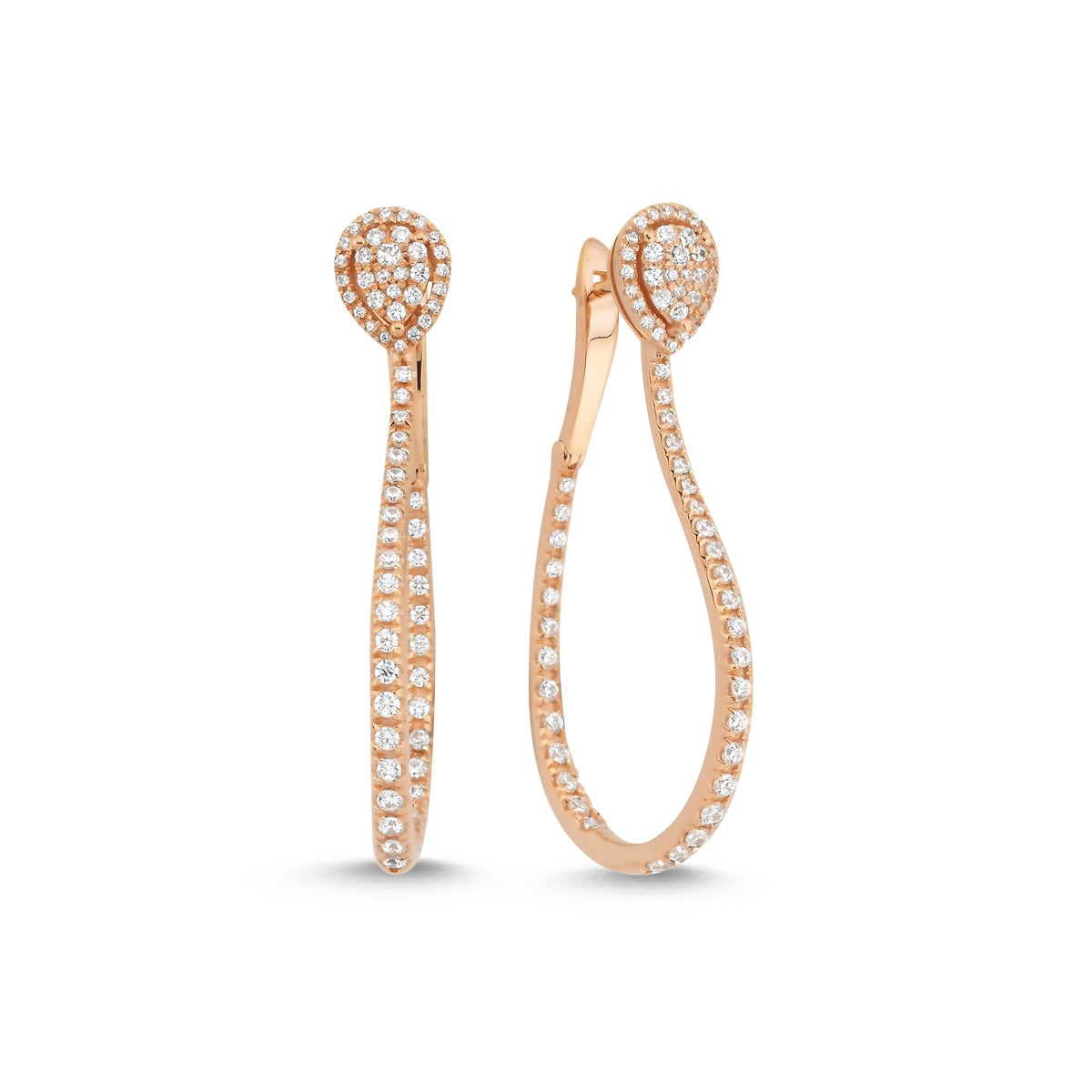 Dovira Ohrring aus 14 Karat Massivgold mit Steindetails