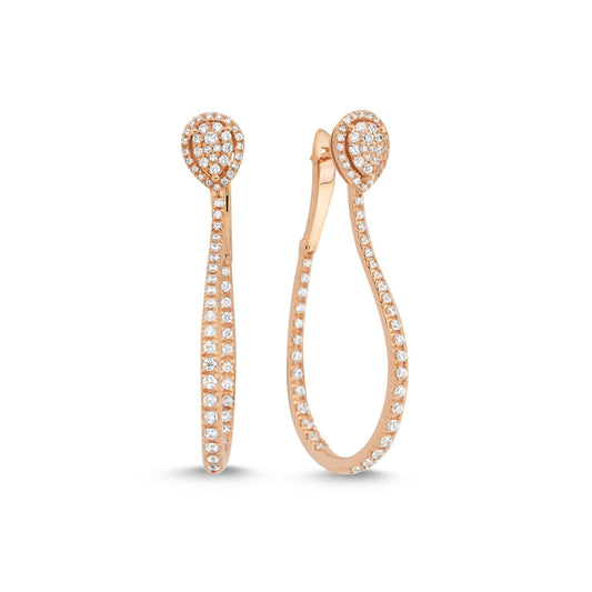 Dovira Ohrring aus 14 Karat Massivgold mit Steindetails