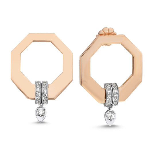 Aurelle Ohrring aus 14 Karat Massivgold mit Steindetails