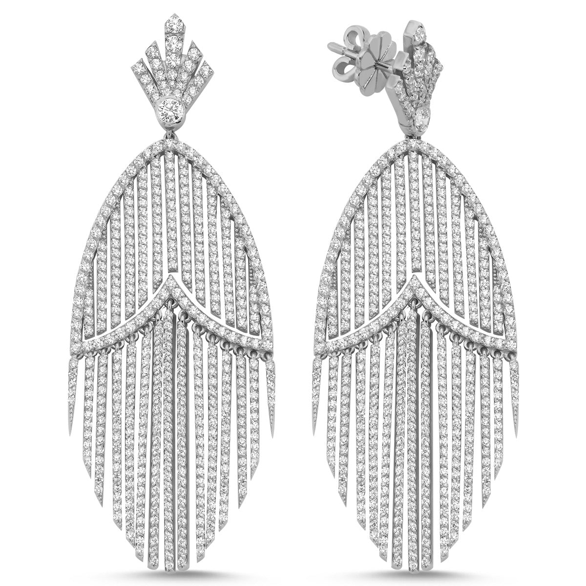 Celestia Ohrring aus 14 Karat Massivgold mit Steindetails