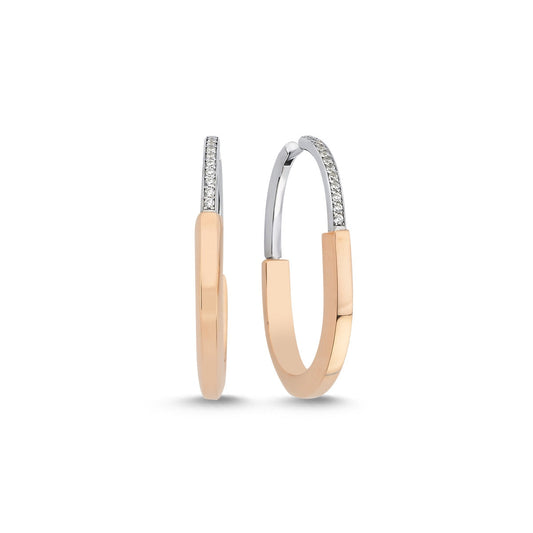 Glint Ohrring aus 14 Karat Massivgold mit Steindetails