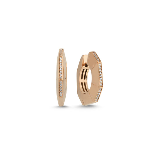 Virela Ohrring aus 14 Karat Massivgold mit Steindetails