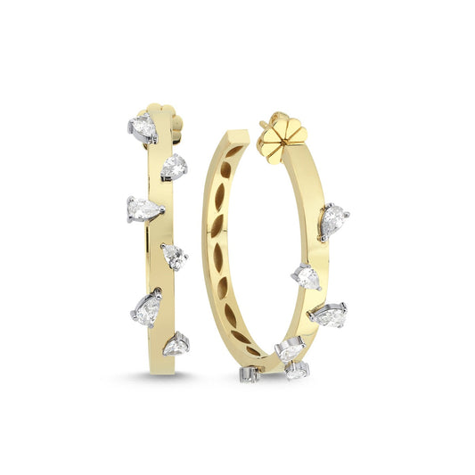 Averis Ohrring aus 14 Karat Massivgold mit Steindetails