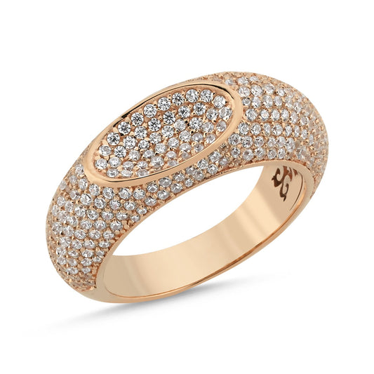 Sorielle Ring aus 14 Karat Massivgold mit Steindetails
