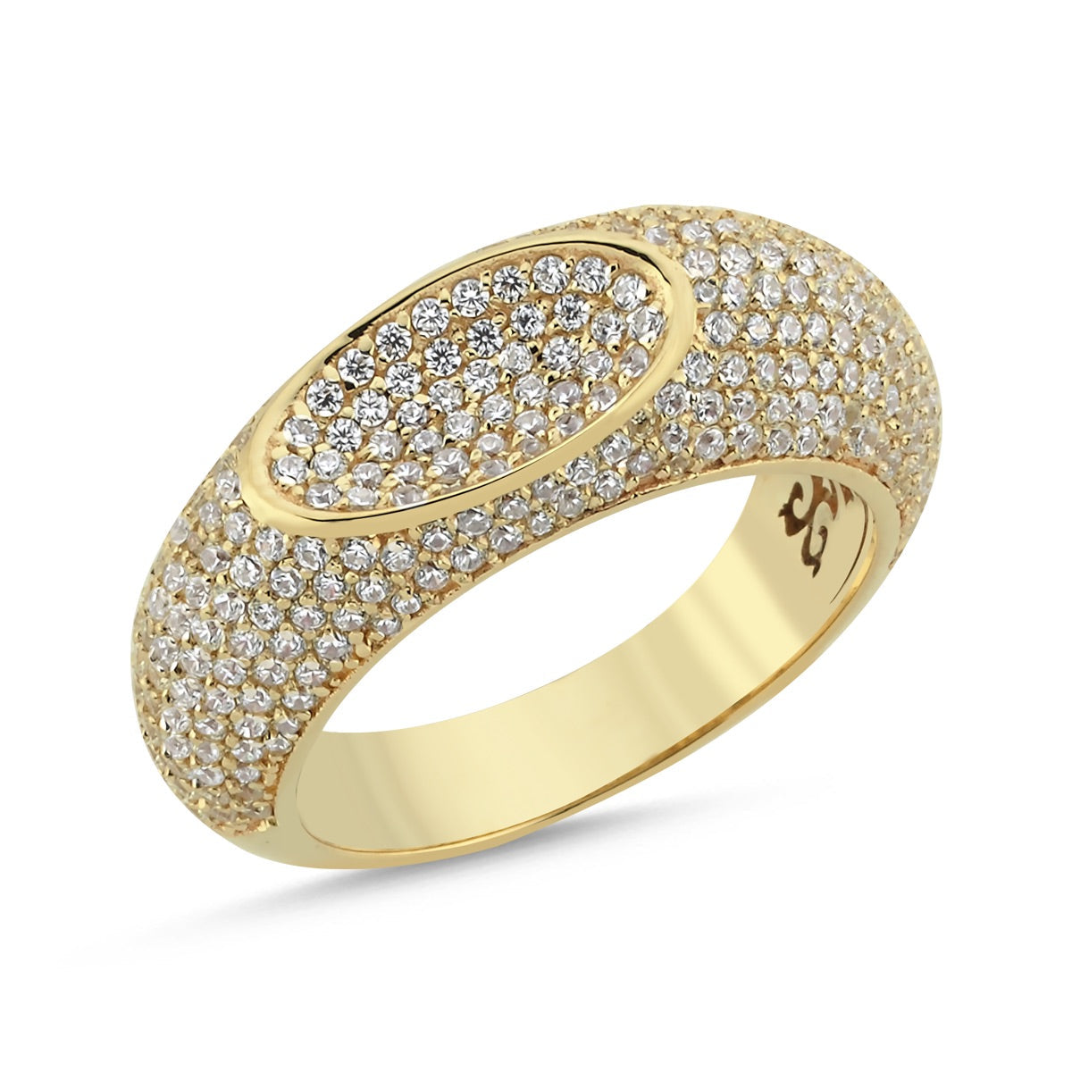 Sorielle Ring aus 14 Karat Massivgold mit Steindetails
