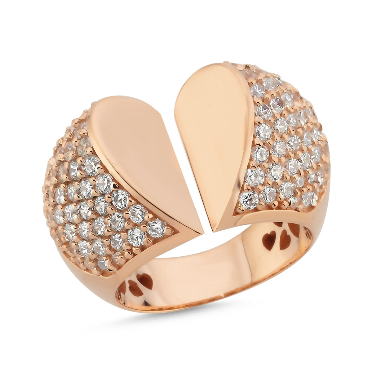 Vivid Ring aus 14 Karat Massivgold mit Steindetails