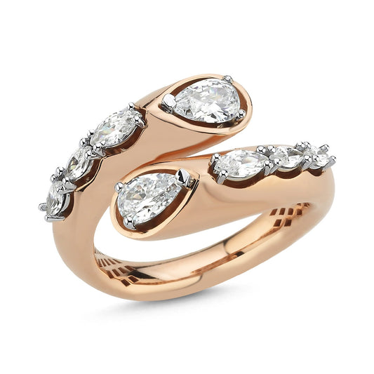 Seryndra Ring aus 14 Karat Massivgold mit Steindetails