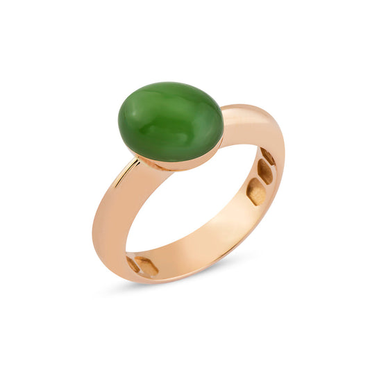 Auralis Ring in 14K Solid Gold with Stone Details