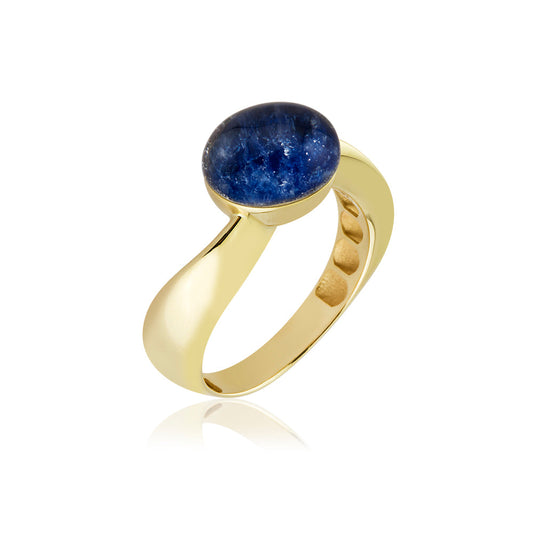 Auralis Ring in 14K Solid Gold with Stone Details